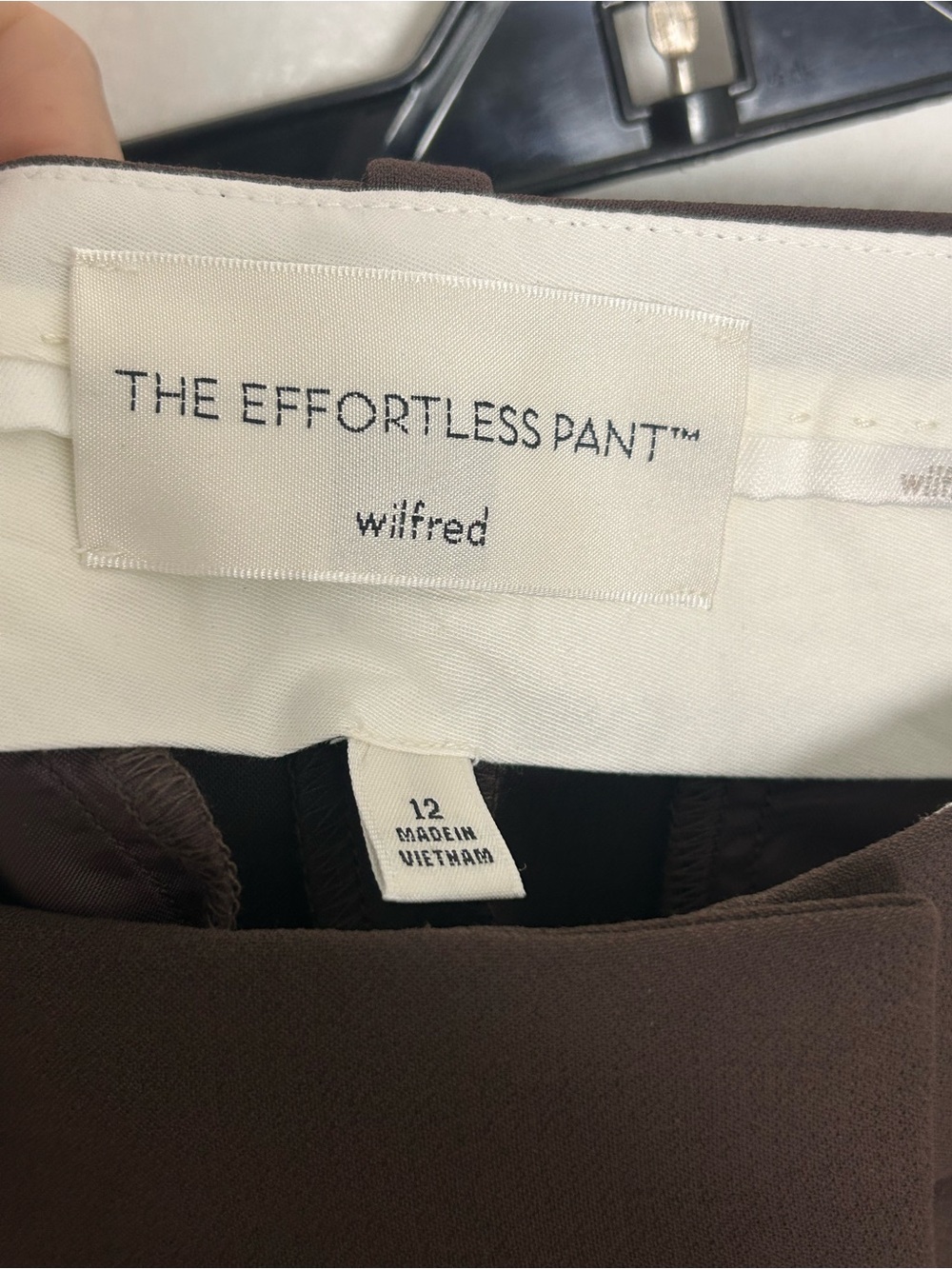 Aritzia Wilfred The Effortless Pant High Rise Wide Leg Rich Mocha Brown NWT 12 - Picture 6 of 7